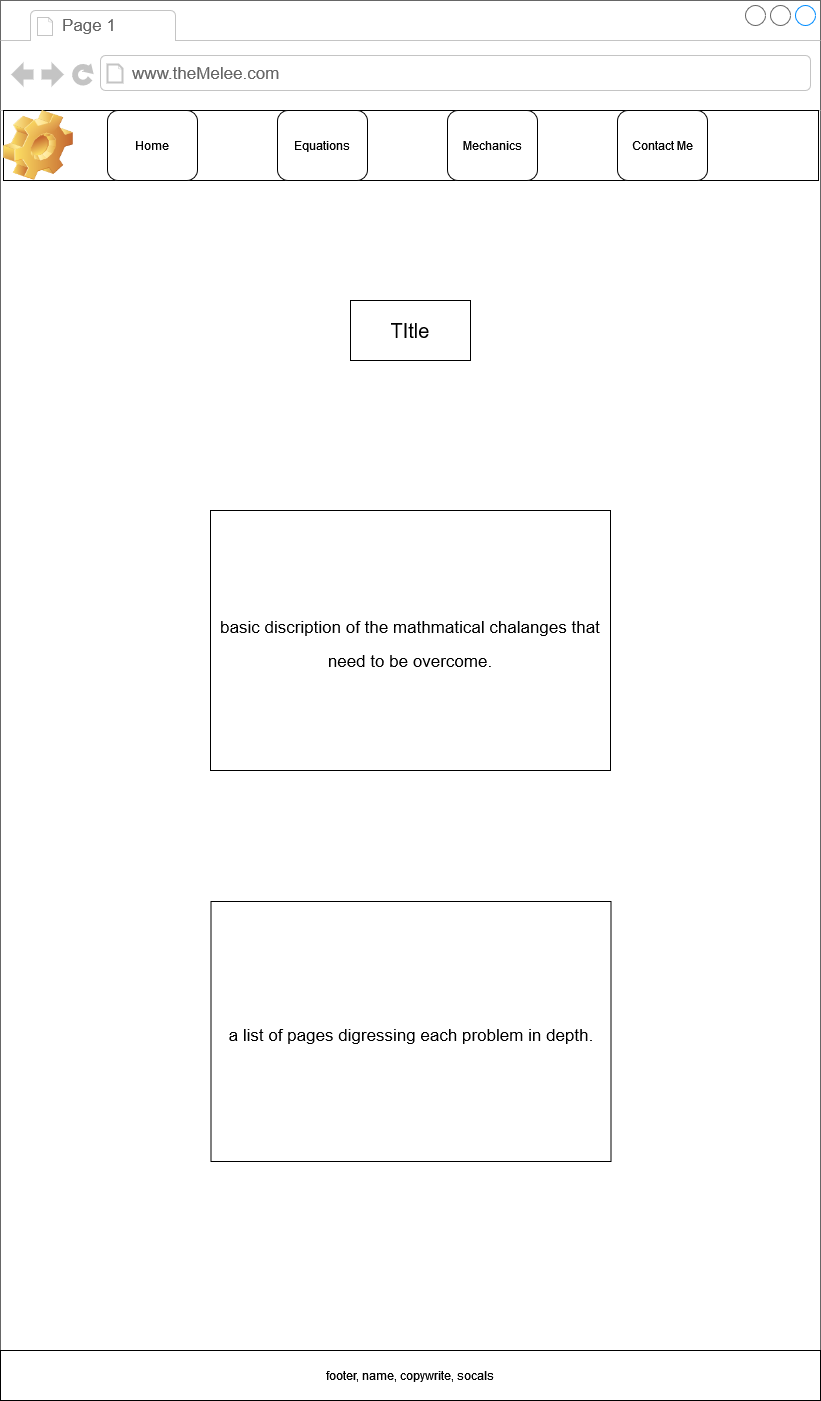 equatinos page wireframe